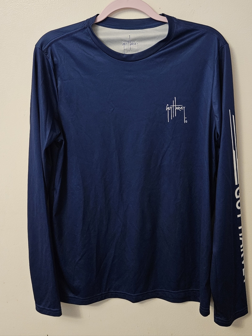 Guy Harvey NWOT Navy Long Sleeve Rashguard With Americana Swordfish On Back